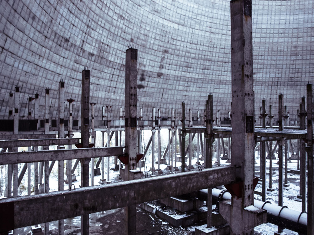 Kühlturm - Konstruktion obere Hälfte